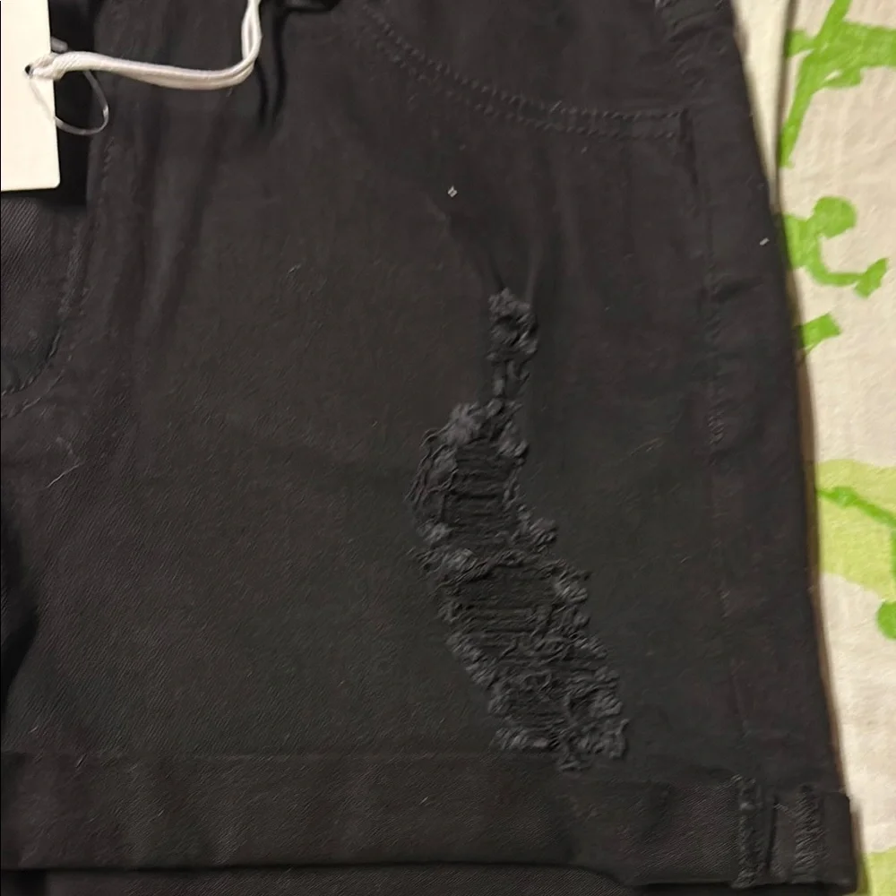 NWT KanCan Black Distressed Jean Shorts - Picture 5 of 11